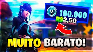 COMO COMPRAR VBUCKS MAIS BARATO MÉTODO 2024 [upl. by Naillig]