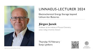 LinnaeusLecture 2024 Electrochemical Energy Storage beyond LithiumIon Batteries [upl. by Hospers450]