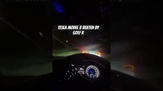 500hp Stage 3 Golf R vs Tesla Model 3 Performance on a quarter mile golfr vwgolf vwgolfr tesla [upl. by Ibbie115]