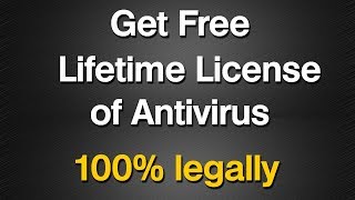 How To Get Lifetime Antivirus License Free 100 Legal Process [upl. by Pickford10]