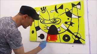 Malen nach Miró How to paint like Miró Live Painting [upl. by Carie]