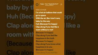 Pharrell Williams Happy Speed Up  Lyrics [upl. by Kellen875]