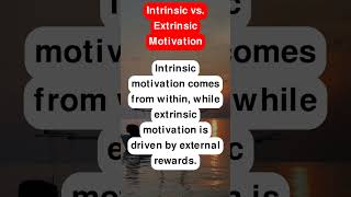 Intrinsic vs Extrinsic Motivation [upl. by Glassman]