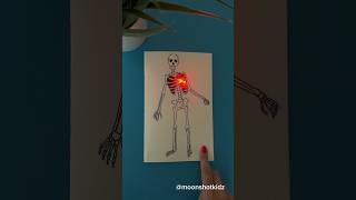 DIY “Skeleton heart” interactive card Easy and fun paper electronics project for beginners [upl. by Drobman]