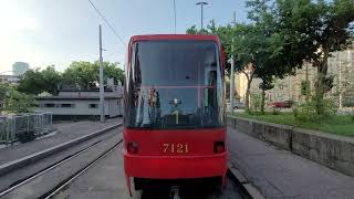 Bratislava Trams  4K Cabview  Rušné ráno na Linke č 7 [upl. by Azmuh]