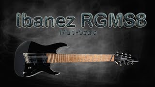 Mr Ds Music Reviews 5  Ibanez RGMS8 BK multi scale [upl. by Annairba]