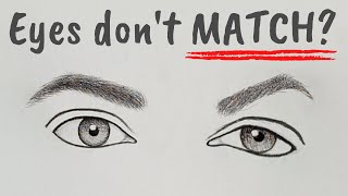 How to Draw SYMMETRICAL EYES [upl. by Croydon699]