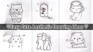 Easy Drawing Ideas Fun and Simple Sketches for Beginnersquot♡aesthetic [upl. by Shippee162]