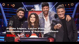 Mix  Pablo López Laura Pausini Alejandro Sanz y Antonio Orozco La Voz en Antena 3 2020 [upl. by Reizarf302]