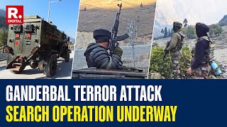 Ganderbal Terror Attack Search Operation Underway At Gagangir Area  Jammu Kashmir [upl. by Hobbie853]