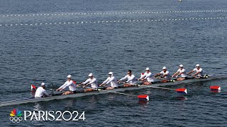 Team USA snags bronze as Great Britain holds off Netherlands for mens eight gold  Paris Olympics [upl. by Uthrop598]