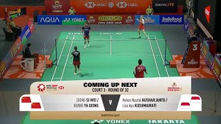 rehan lisa ina vs siwei yaqiong chn  round of 32 Indonesia open 2024 [upl. by Sanoy]