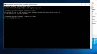 How To Compress Or Uncompress Windows 10 Using Compact OS [upl. by Venditti228]