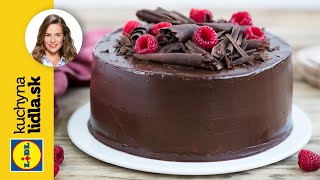 Čokoládová torta s ganache a malinami 🍫  Veronika Bušová  Kuchyňa Lidla [upl. by Eupheemia106]