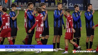 Highlights Donau  Slovan Wiener Stadtliga 2425 [upl. by Asnarepse]