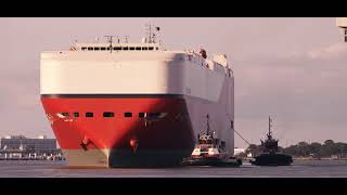 Roll On Roll Off Carrier inbound Port of Galveston [upl. by Shandra]