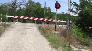 Passaggio a livello di via Sila in HD  Fosso Ghiaia RA  Level Crossing [upl. by Rez]