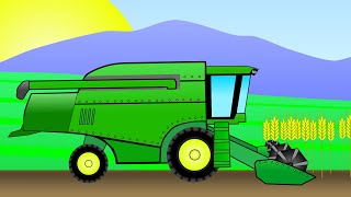 Combine Harvester Adventures Video For Kids [upl. by Tedder]