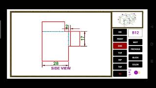 Isometric to Orthographic viewdsdesidncvtdgtnstinsdcdtede [upl. by Annehs280]