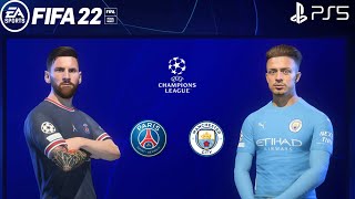 FIFA 22 PS5  Manchester City Vs PSG  UEFA Champions League [upl. by Declan38]