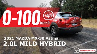 2021 Mazda MX30 M Hybrid G20e 0100kmh amp engine sound [upl. by Hamil]