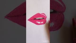 Lips colored pencil drawing [upl. by Nibur]