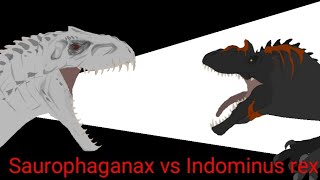 Dc2Dinosaur battle Saurophaganax vs Indominus rex [upl. by Noemad]