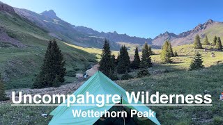 Uncompahgre Wilderness3Day BackpackingWetterhorn Peak [upl. by Annaej]