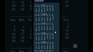 Print calendar for a given year in C subscribe foryou viral programming program shorts [upl. by Risteau]