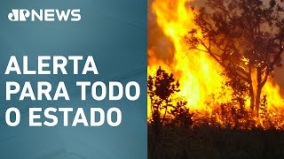 Defesa Civil indica risco elevado de incêndios em São Paulo [upl. by Wilkens900]