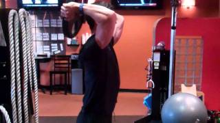 Overhead Tricep Extension w weight plate [upl. by Edina]