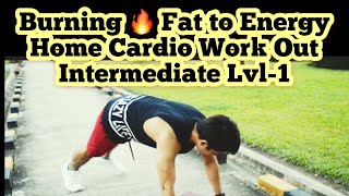 Burning 🔥 Fat to Energy 🔥Home Cardio Work Out Intermediate Lvl 1New [upl. by Earle]