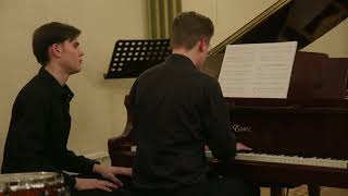 E Sejourne Concerto for marimba part1  Alexander Khanychev and Vitality Nicanov [upl. by Jobina87]