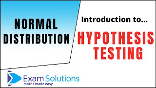 Introduction to Hypothesis testing for Normal distribution  ExamSolutions [upl. by Acirre703]