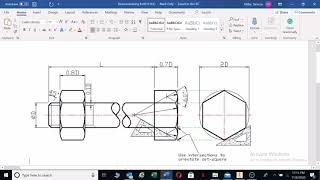 How to draw a Nut for Engineering Assembly Drawing [upl. by Mena]