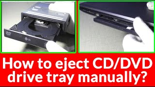 How To Eject or Open Jammed CDDVD Drive Tray Manually  Manually Eject Stuck CDDVD Drive [upl. by Lacsap]