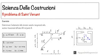 Scienza Delle Costruzioni – Esercizi Saint Venant – 11 [upl. by Amolap]