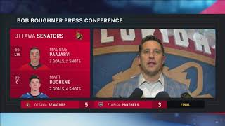 Bob Boughner  Florida Panthers vs Ottawa Senators 03122018 [upl. by Shaver]