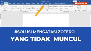 Cara Mengatasi Zotero yang Tidak Muncul di Word mudah dan simpel [upl. by Potts]