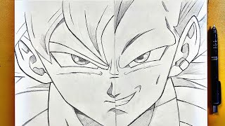 How to draw goku ultra instinct vs vegeta ultra ego  stepbystep [upl. by Peyton]