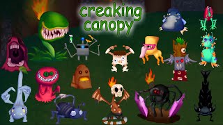 ALL Fanmade Creaking Canopy Island Mirror Island Cavernous Cavity Island Monsters  Plushyplushmsm [upl. by Aydiv]