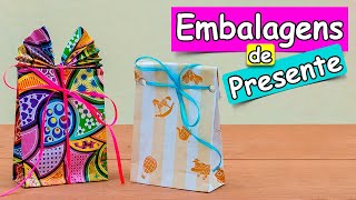 Como fazer EMBALAGEM PARA PRESENTE Super FÁCIL  Embrulho de presente  DIY [upl. by Ahtreb879]