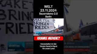 Berlin Demo 23112024 und WELT diffamiert friedliche Demonstrierende 😳 [upl. by Tilagram]