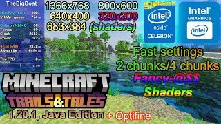 Minecraft 1201 Java on LOWEND LAPTOP  Intel Celeron N2840 Intel HD Bay Trail 4 GB RAM [upl. by Aurita]