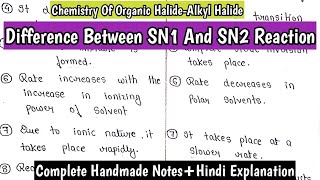 Difference Between SN1 And SN2 Reaction  Chemistry Of Organic HalideAlkyl Halide  MScNotes [upl. by Kajdan]