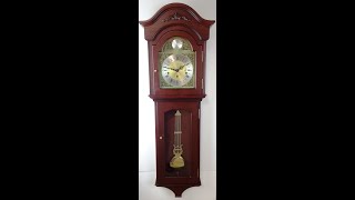 Westminster Chime Tempus Fugit Grandfather Pendulum Wall Clock  Item 763  Adelaide Clocks [upl. by Aihsem]