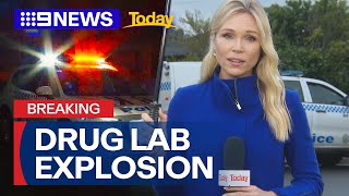 Alleged drug lab explodes in Chester Hill Sydney  9 News Australia [upl. by Esenahs]