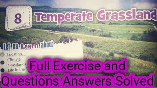 TEMPERATE GRASSLANDS Full Exercise With Solved Question Answers Class 5 Lesson 8 New Learnwell [upl. by Breed]