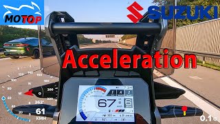 Suzuki VStrom 1050DE 2023  ACCELERATION  Gopro GPS and DRAGY measured [upl. by Naired946]