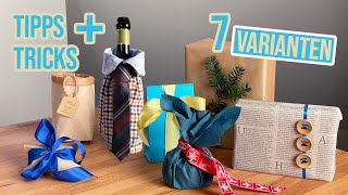 Geschenk verpacken ohne Geschenkpapier  7 einfache Ideen [upl. by Furiya]